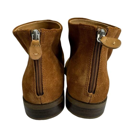 Gentle Souls By Kenneth Cole Emma Zip Booties Luggage Brown Suede 9 M - Picture 5 of 10